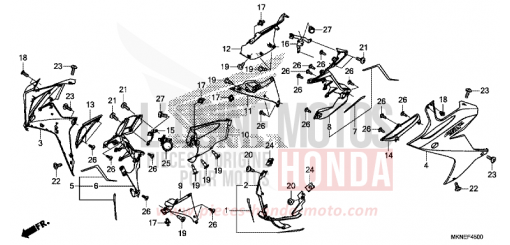 MITTLERER WINDLAUF CBR650RAK de 2019
